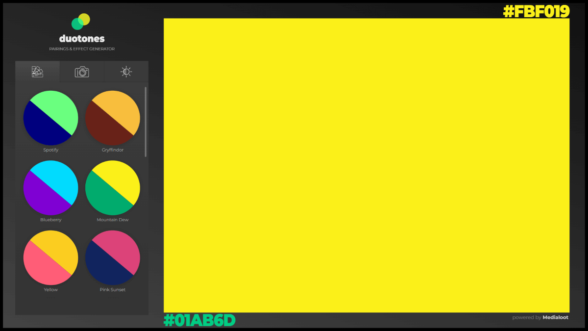 Duotones website screenshot