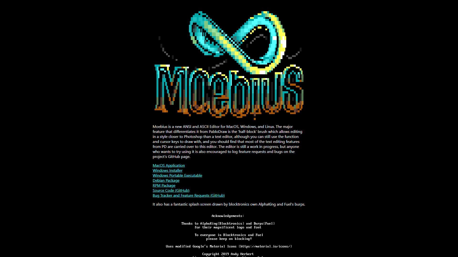 Moebius website screenshot